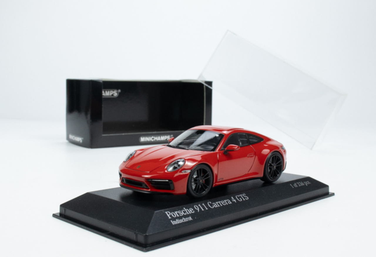 1/43 Minichamps 2021 Porsche 911 (992) Carrera 4 GTS (Indian Red) Car Model