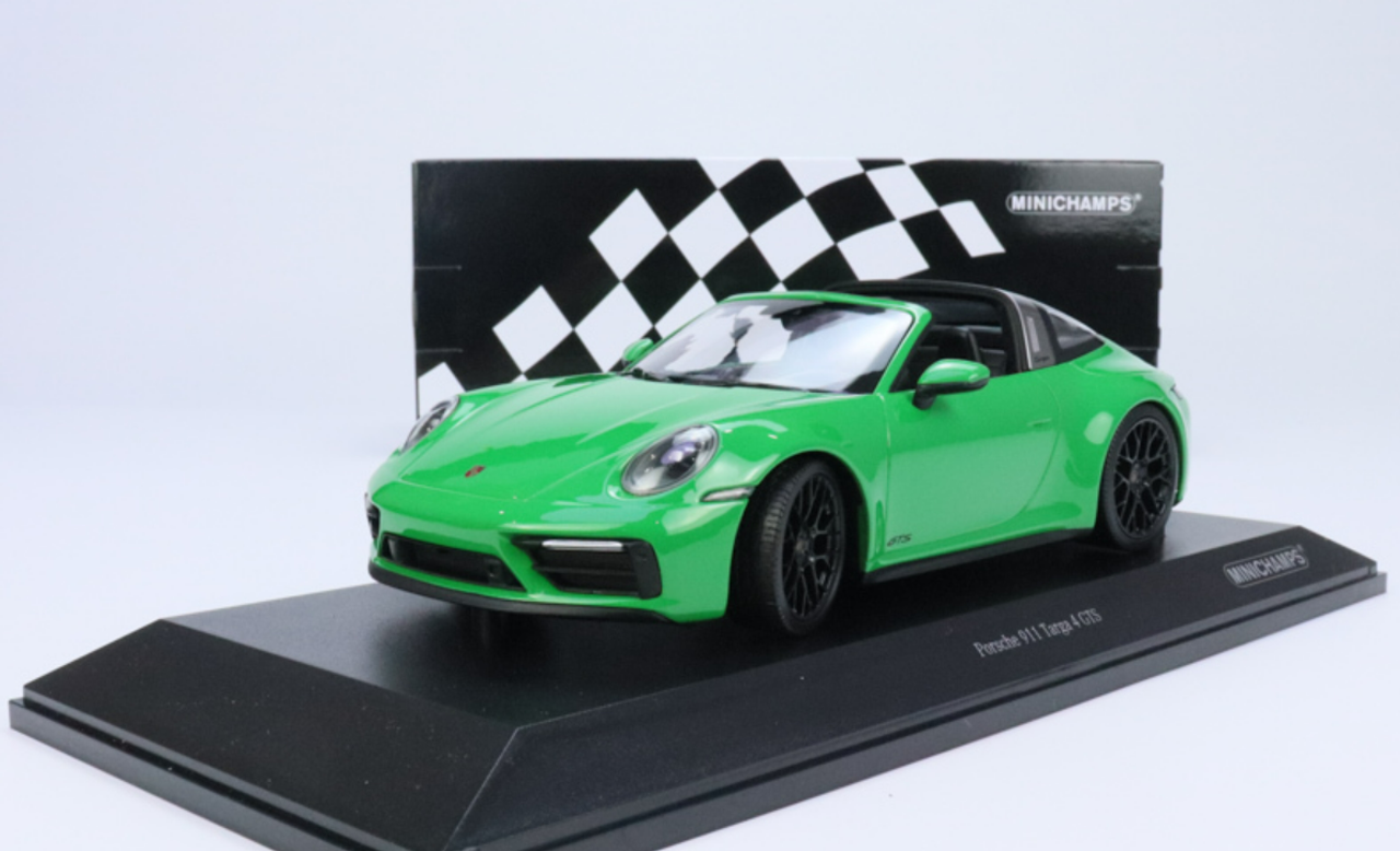 1/18 Minichamps 2021 Porsche 911 (992) Targa 4 GTS (Green) Car Model ...