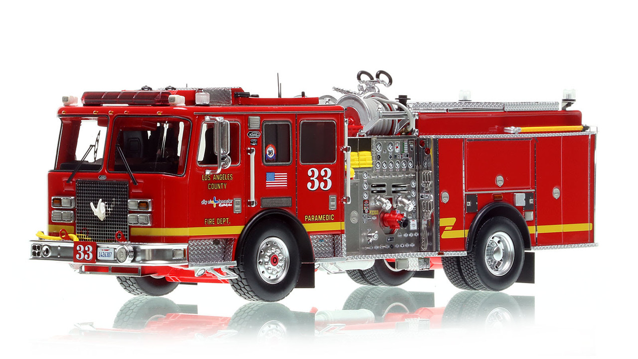 1/50 NZG Los Angeles County Fire Department 2014 KME Predator Engine 33 Diecast Car Model Limited 44 Pieces