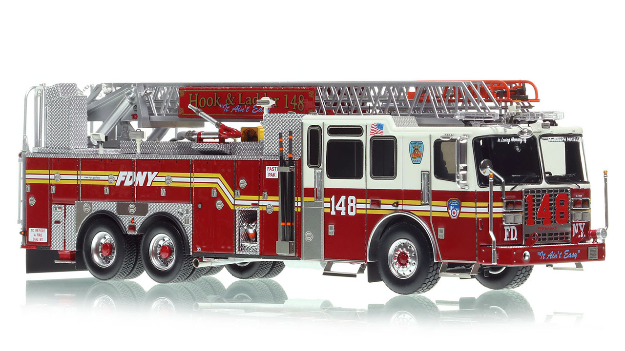 1/50 NZG Fire Department City of New York 2017 Ladder 148 Brooklyn Diecast Car Model Limited 50 Pieces
