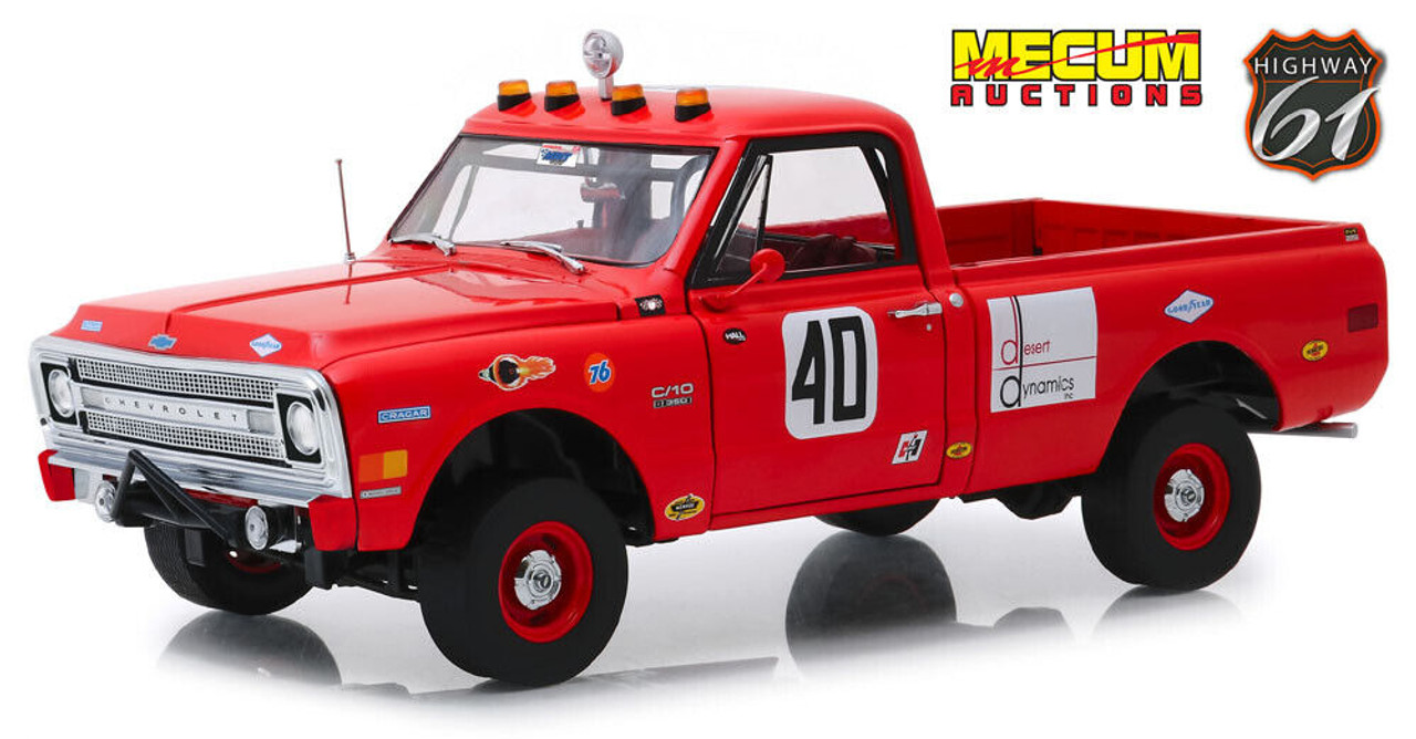 Highway61/'69 Chevyシボレー C-10 Baja 1/18 1/18 Highway 61 1969 Chevrolet C-10 Baja 1000 Truck (Red