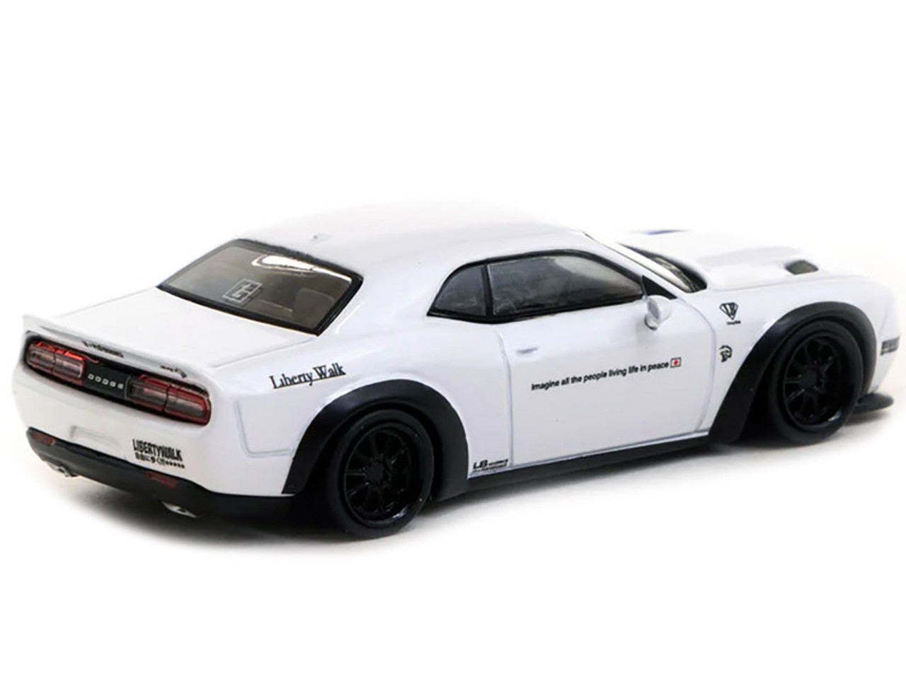 1/64 Tarmac Works LB-WORKS Dodge Challenger SRT Hellcat White Diecast Car Model