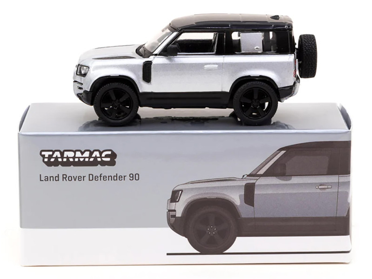 1/64 Tarmac Works Land Rover Defender 90 Silver Metallic