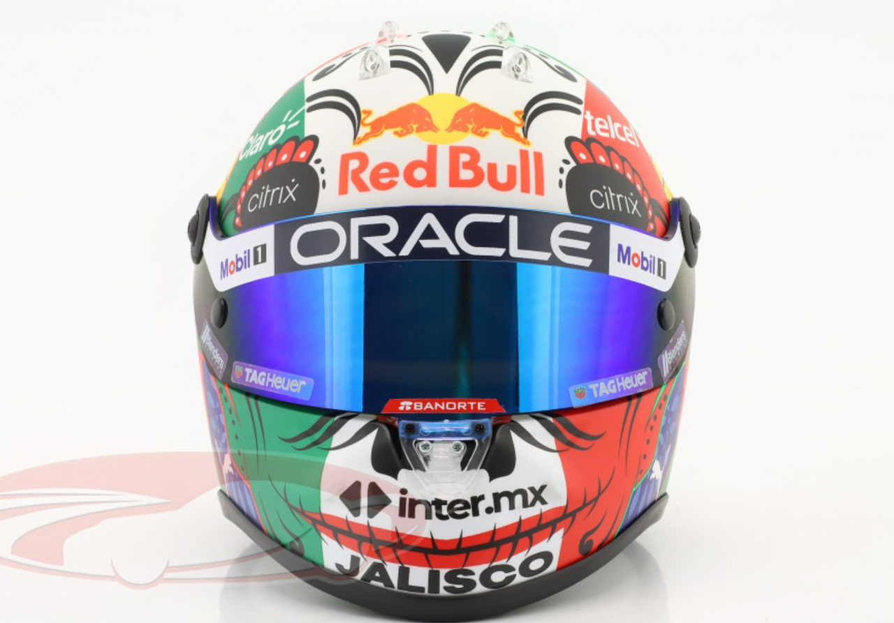 1/2 Schuberth 2022 Formula 1 Sergio Perez Red Bull Racing #11 3rd Mexico GP Helmet Model
