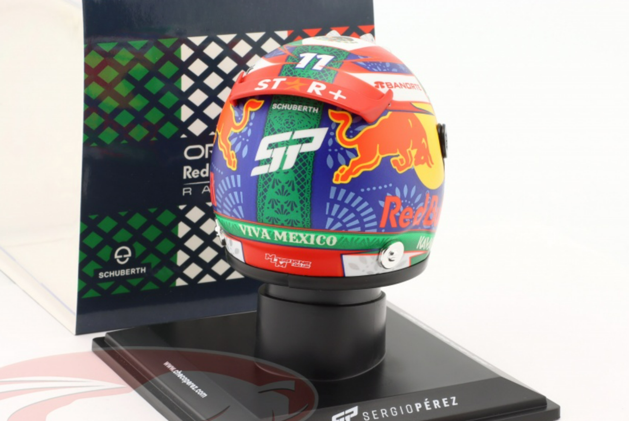 1/4 Schuberth 2022 Formula 1 Sergio Perez Red Bull Racing #11 3rd Mexico GP Helmet Model