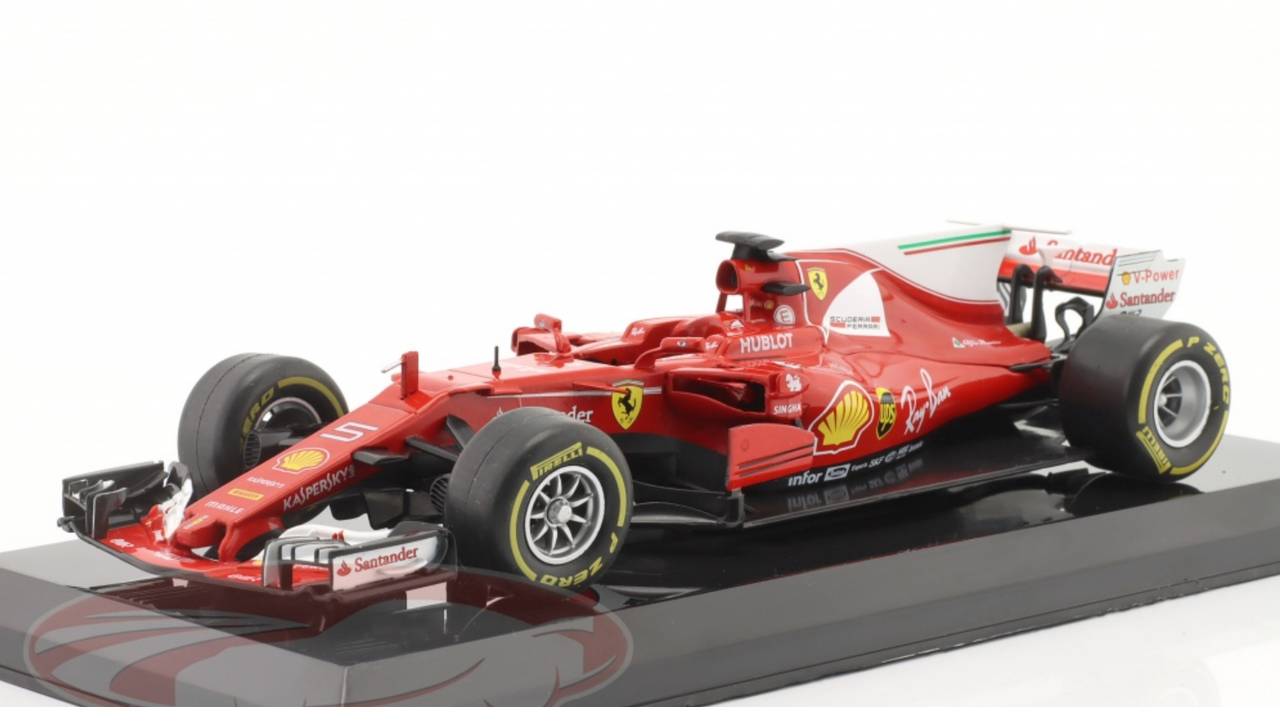 1/24 Premium Collectibles 2017 Formula 1 Sebastian Vettel Ferrari SF70H #5 Car Model