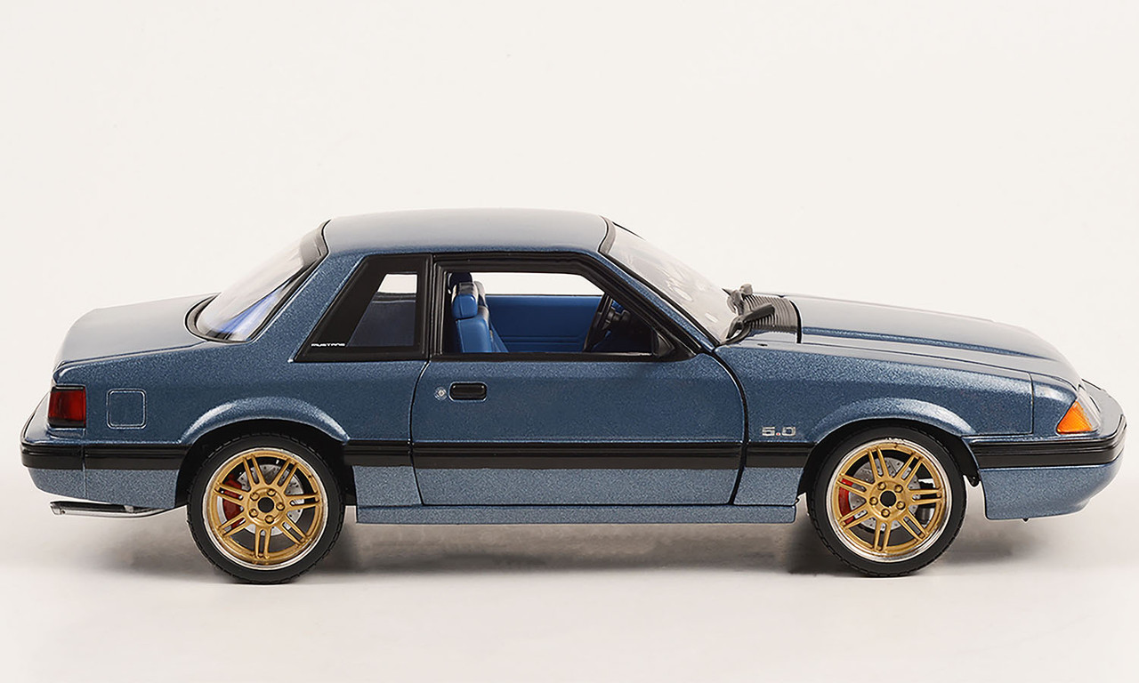 1/18 GMP 1989 Ford Mustang 5.0 LX Fox Body Detroit Speed (Blue) Diecast Car Model