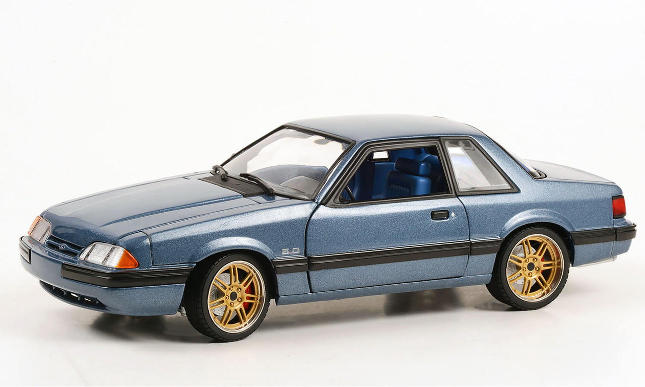 1/18 GMP 1989 Ford Mustang 5.0 LX Fox Body Detroit Speed (Blue) Diecast Car Model