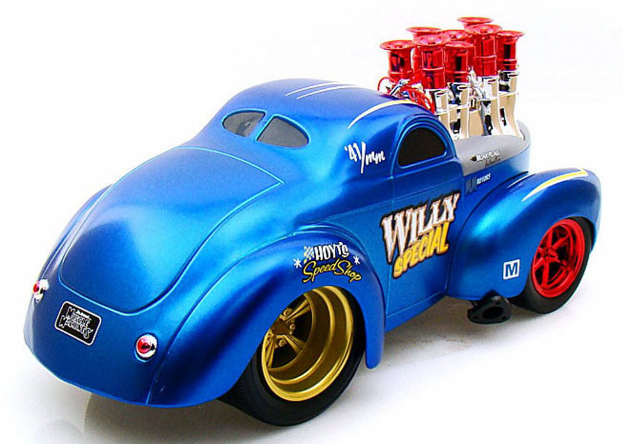 1/18 Maisto 1941 Willys with Engine Blower (Blue) Diecast Car Model