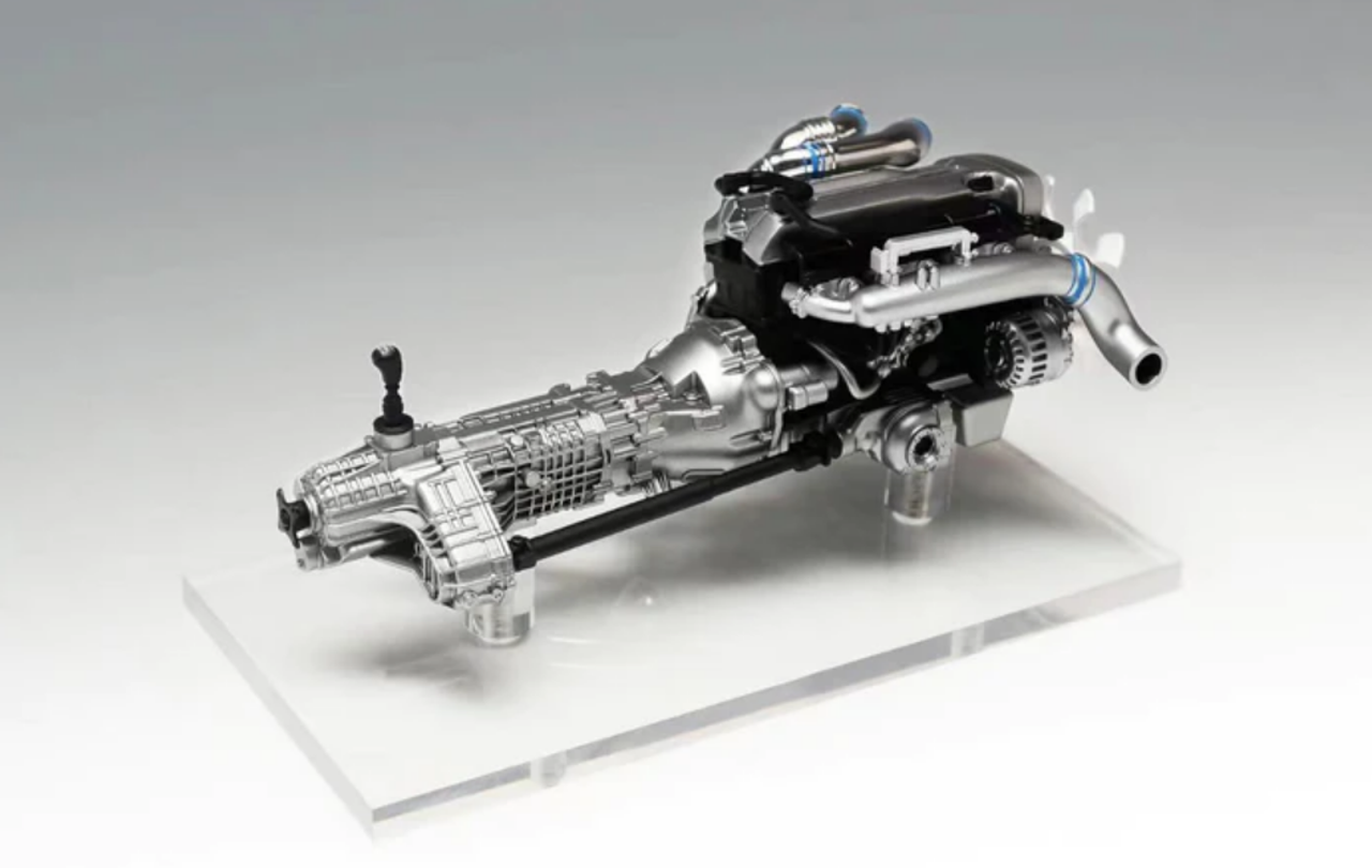 1/12 Motorhelix Nissan Skyline GT-R (R34) Z-Tune (Blue) Fully Open Diecast Car Model with Extra Engine