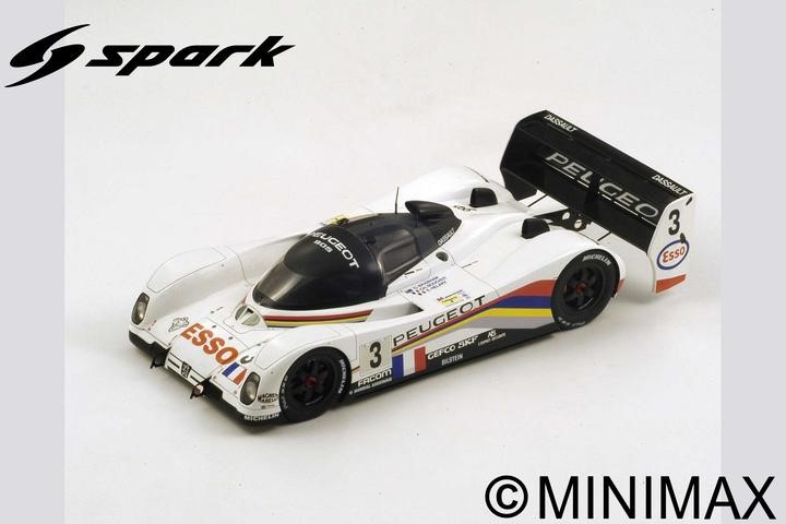 【HO】 1/18 Spark Peugeot 905 No.3 Winner 24H Le Mans 1993 E. Helary - C