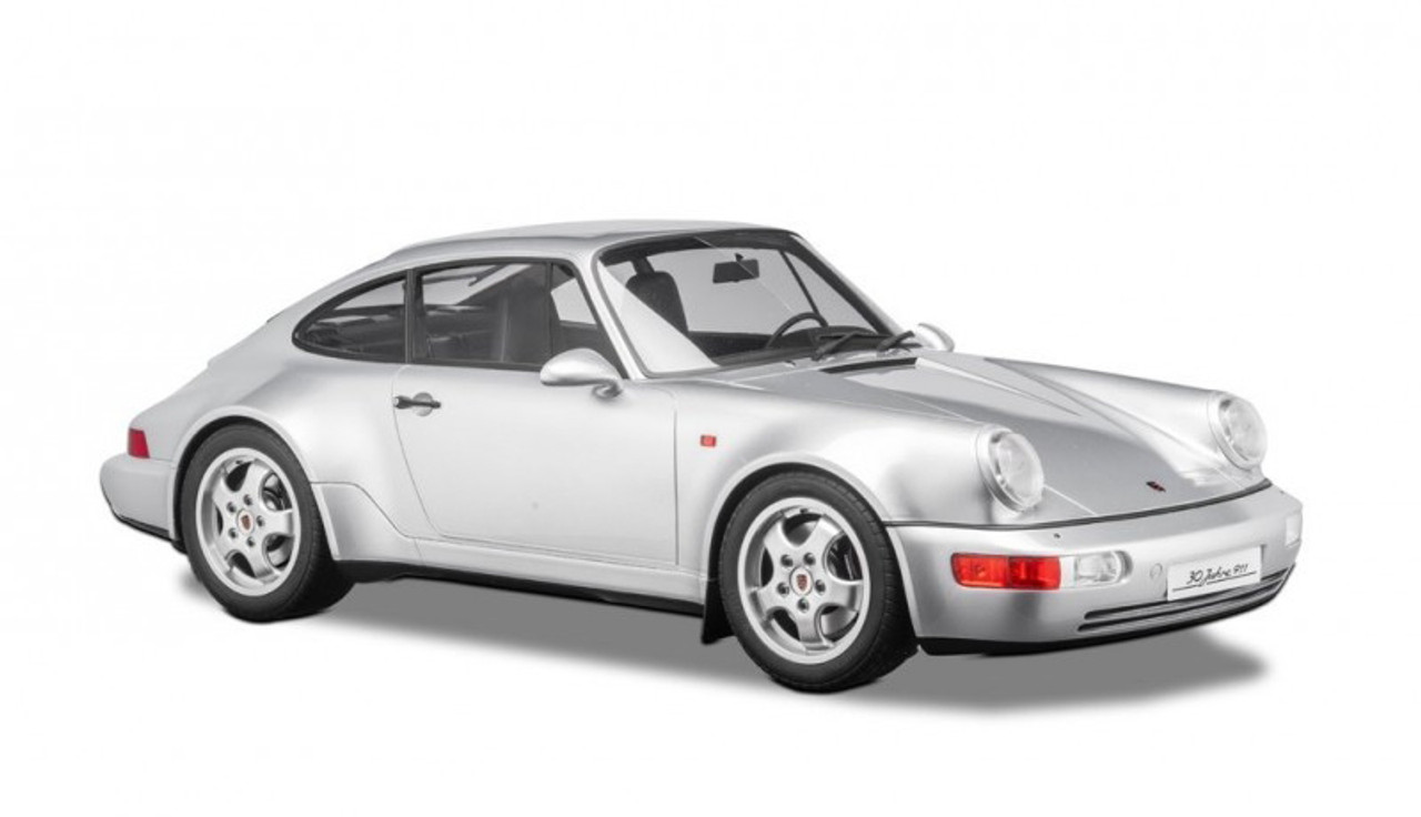 1/8 Minichamps 1993 Porsche 911 type 964 Carrera 4 " 30 Years Porsche 911 " (Polar Silver Grey) Resin Car Model Limited