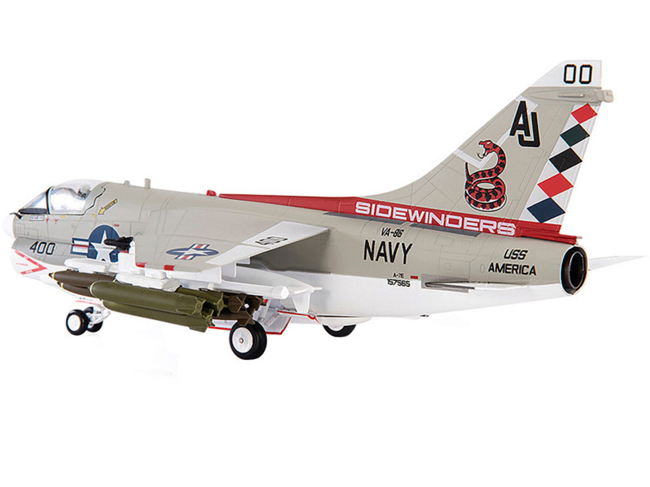 LTV A-7E Corsair II Attack Aicraft "U.S. Navy VA-86 Sidewinders USS America" (1973) 1/72 Diecast Model by JC Wings