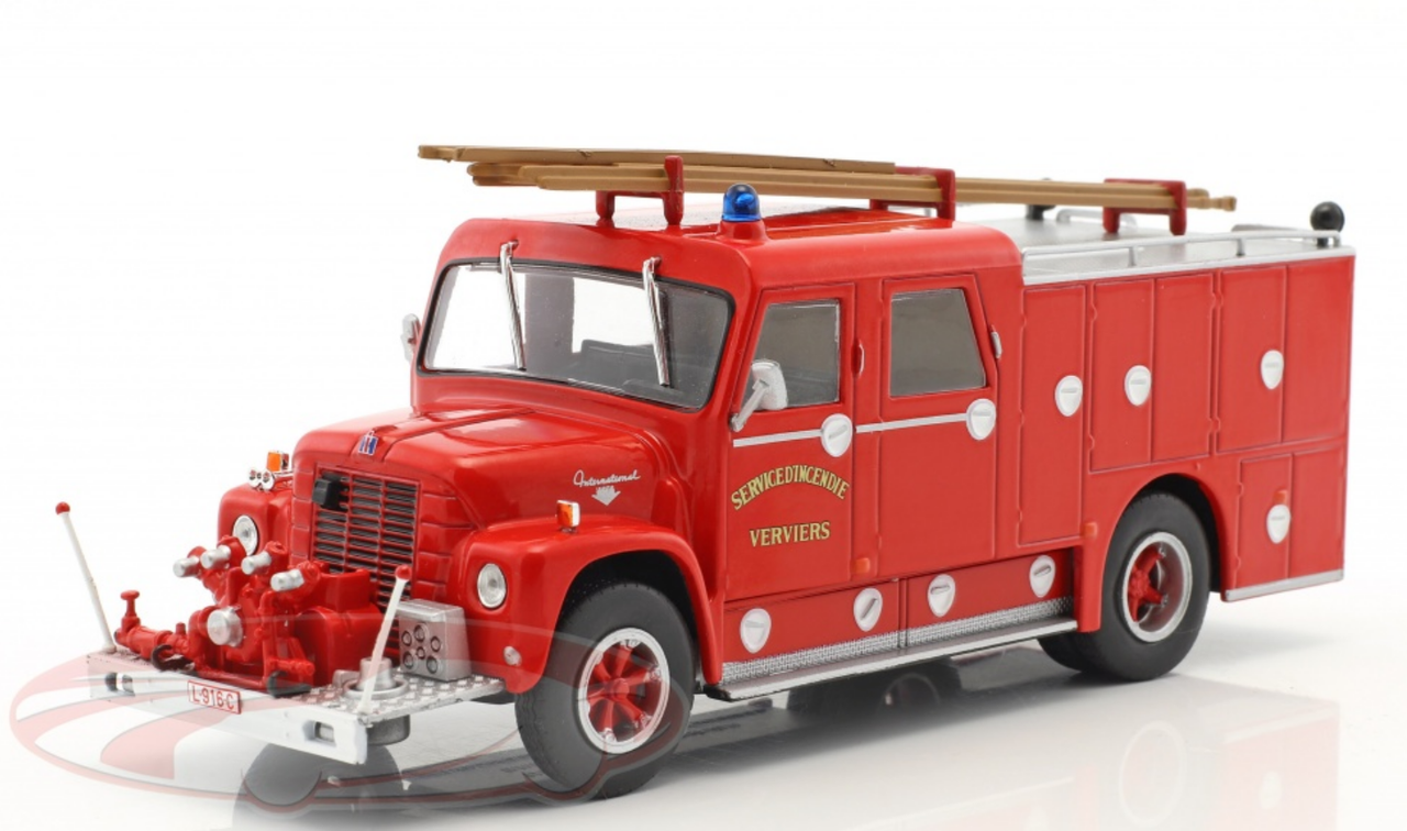 1/43 Altaya International Loadstar Wasterlain Verviers Fire Department Red Car Model
