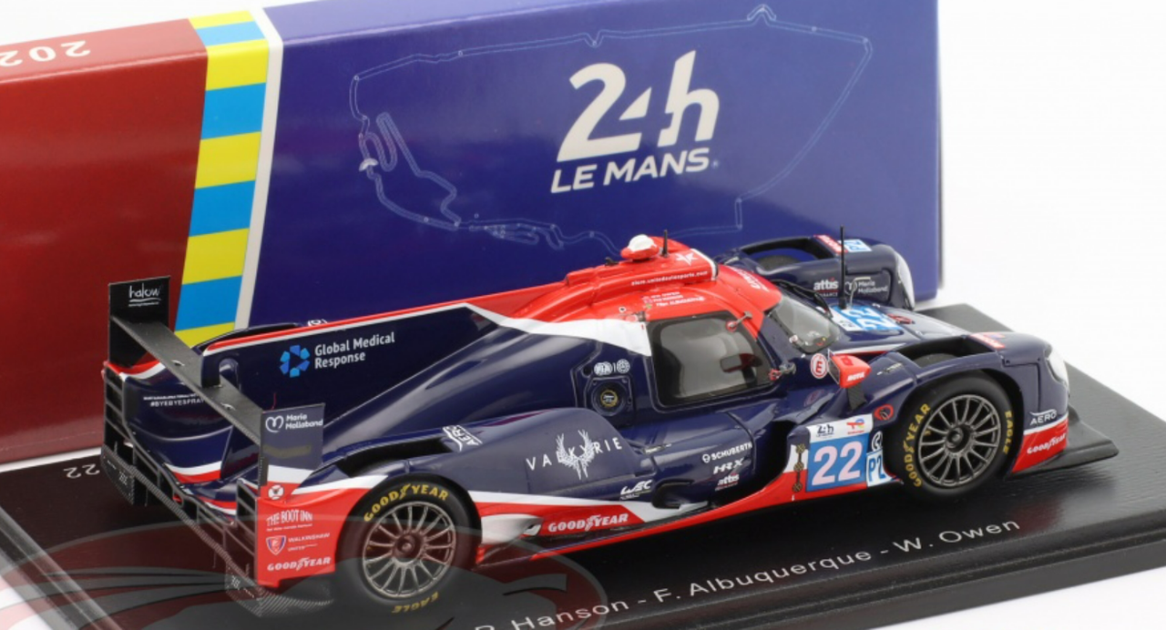 1/43 Spark 2022 Oreca 07 #22 24h LeMans United Autosports USA Philip Hanson, Filipe Albuquerque, Will Owen Car Model