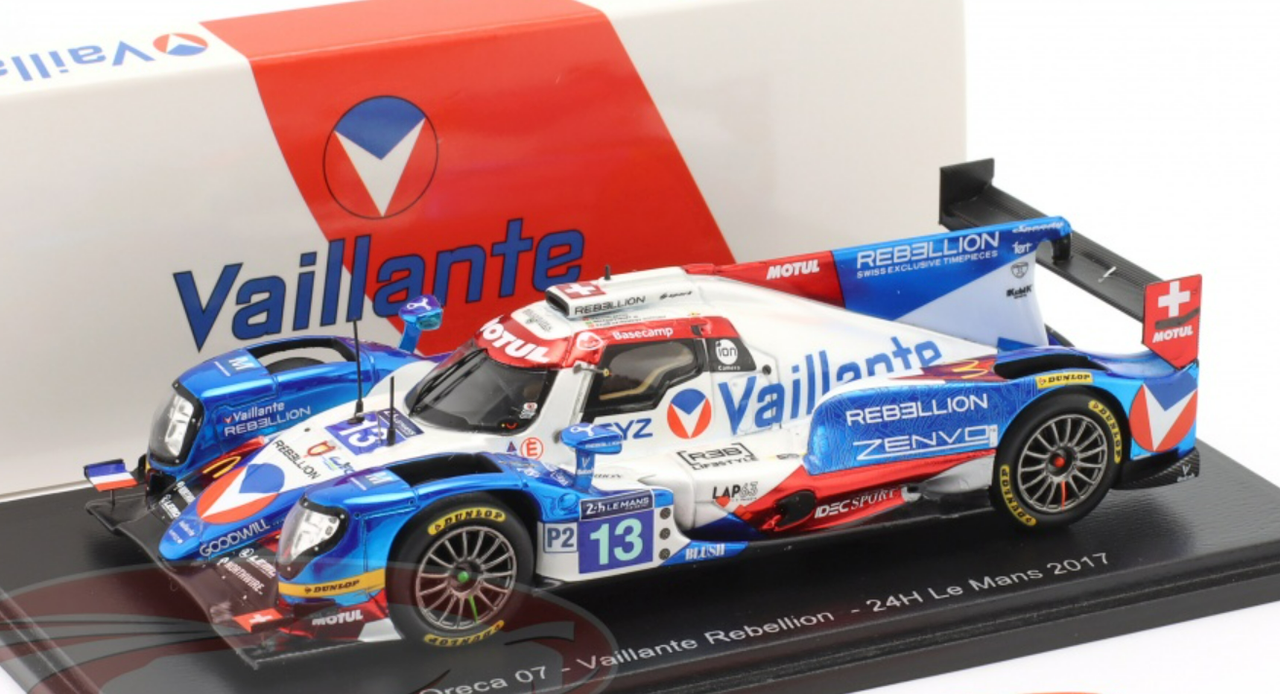 1/43 Spark 2017 Oreca 07 #13 24h LeMans Vaillante Rebellion Nelson Piquet Jr., David Heinemeier Hansson, Mathias Beche Car Model