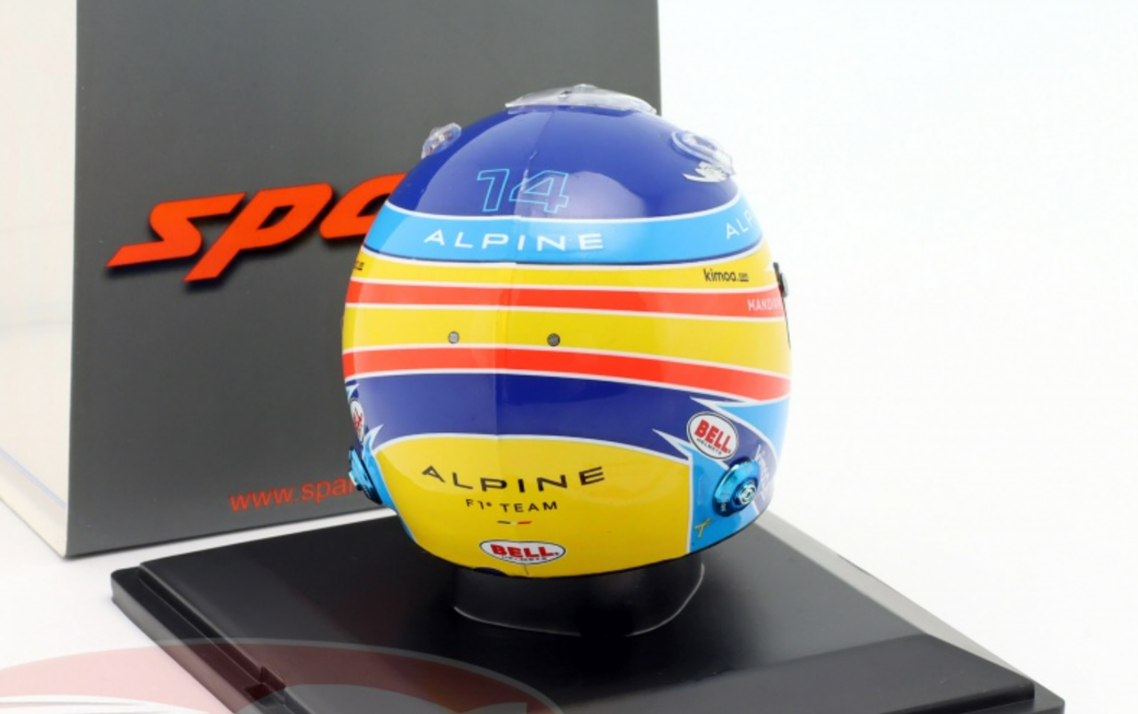 1/5 Spark 2021 Formula 1 Fernando Alonso #14 Alpine F1 Team Helmet Model