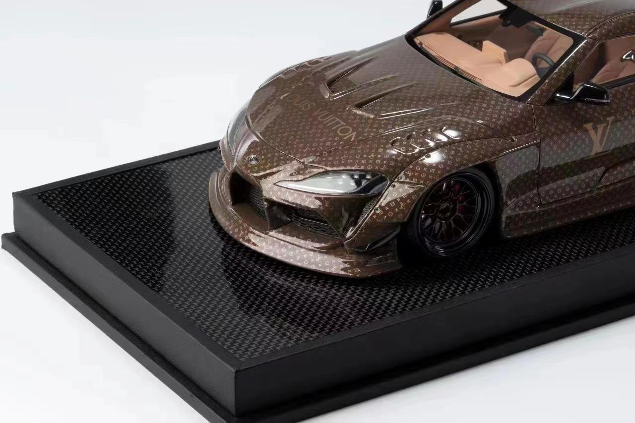 1/18 Runner Toyota Supra A90 Liberty Walk LB Louis Vuitton Theme Resin Car Model Limited 20 Pieces