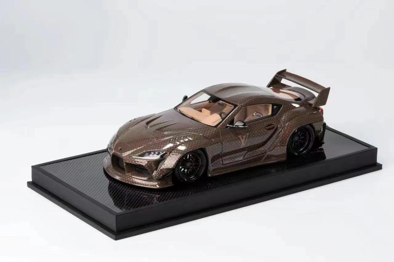 1/18 Runner Toyota Supra A90 Liberty Walk LB Louis Vuitton Theme Resin Car Model Limited 20 Pieces