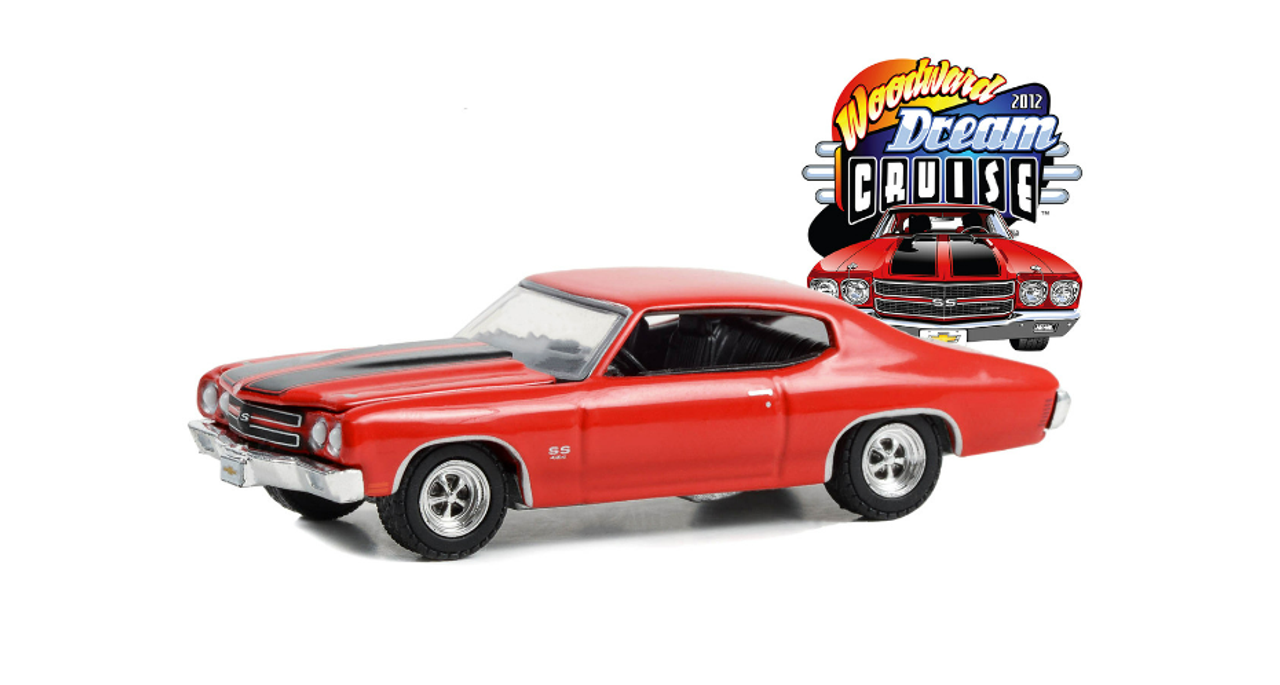 1969 Chevrolet Chevelle SS Red with Black Stripes "18th Annual Woodward Dream Cruise Featured Heritage Vehicle" (2012) "Woodward Dream Cruise" Series 1 1/64 Diecast Model Car by Greenlight