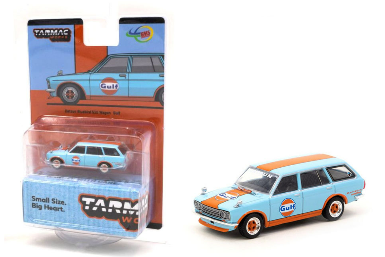 1/64 Tarmac Works Datsun Bluebird 510 Wagon Gulf (Indonesia Exclusive)