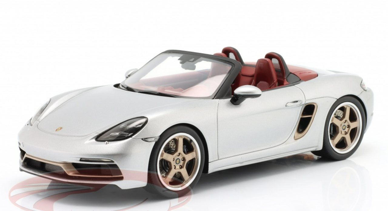 【バーゲン】ミニチャンプス 1/43 ポルシェ 718 982 ボクスター 25周年 GT Minichamps 1:43 Porsche 718 982 Boxster 25 Years GT silver metallic 乗用車