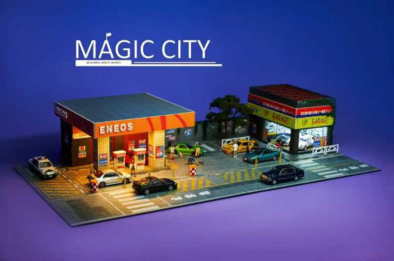 1/64 Magic City ENEOS Theme Gas Station & Showroom Diorama with