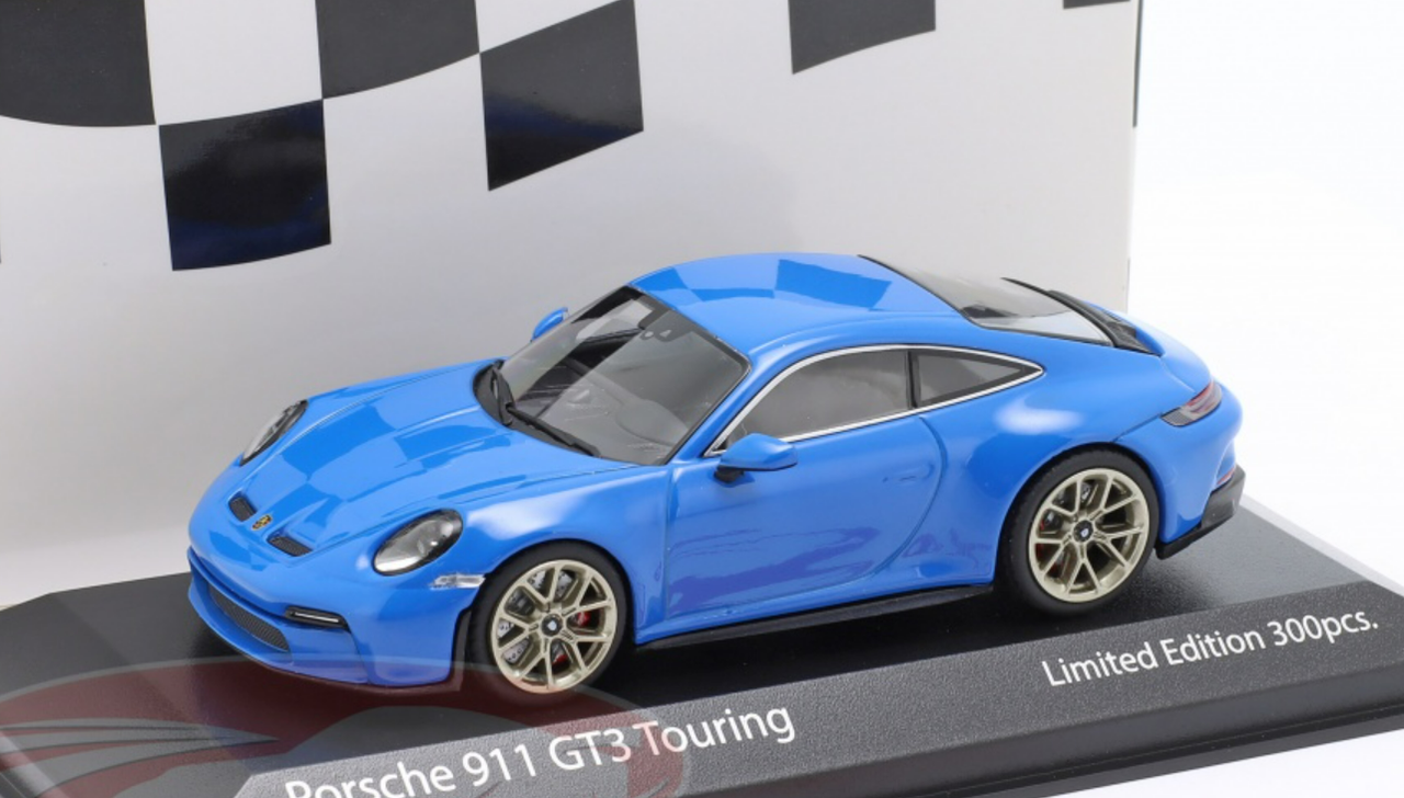 1/43 Minichamps 2021 Porsche 911 (992) GT3 Touring (Shark Blue with ...