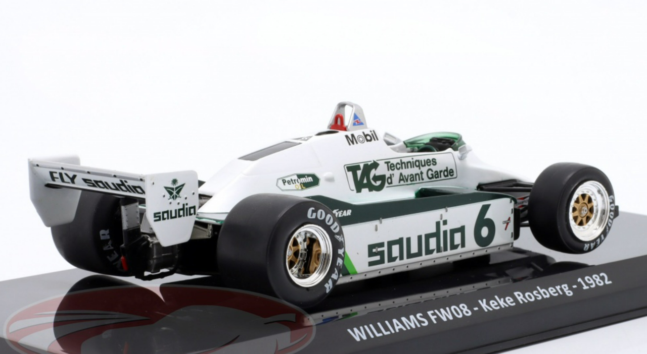 1/24 Premium Collectibles 1982 Formula 1 Keke Rosberg Williams FW08 #6 World Champion Formula 1 Car Model