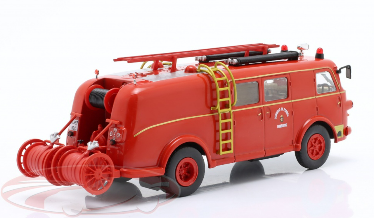 1/43 Altaya Pegaso Z-203 Mofletes Fire Department Spain Red Car Model
