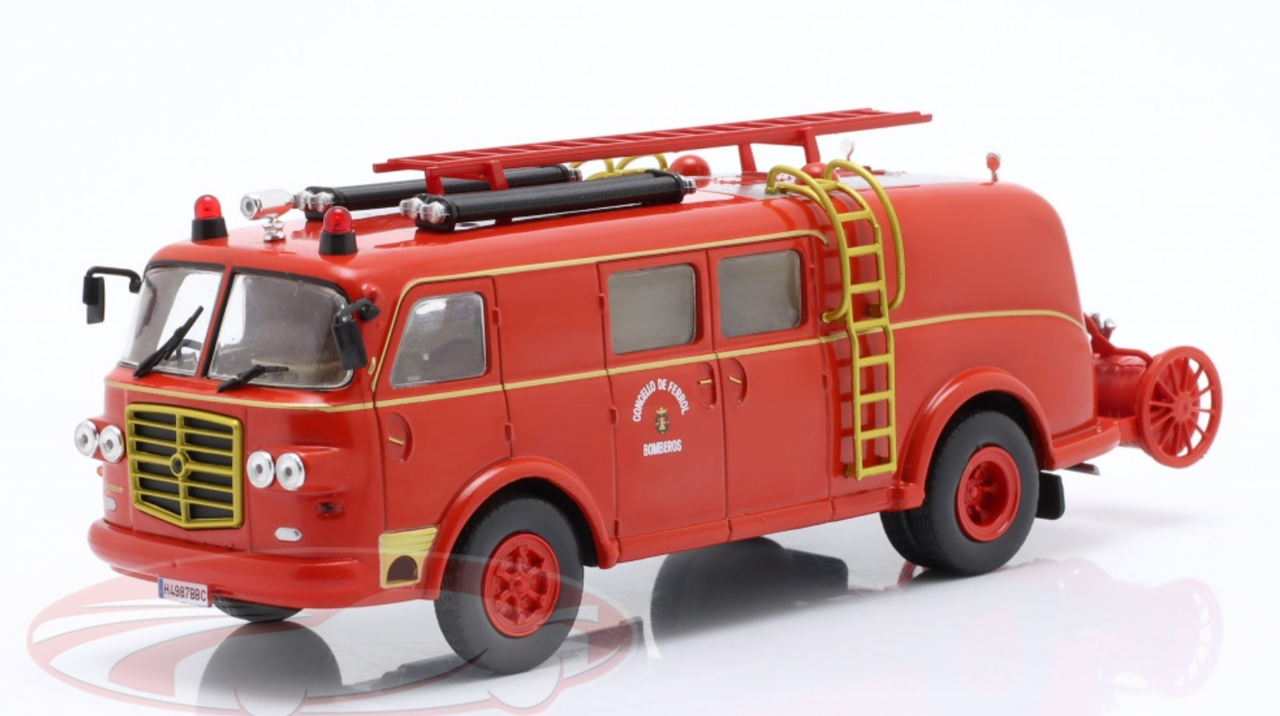 1/43 Altaya Pegaso Z-203 Mofletes Fire Department Spain Red Car Model