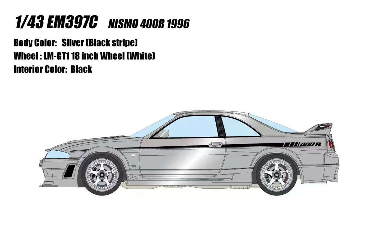 1/43 Make Up 1996 Nissan Skyline GT-R GTR R33 Nismo 400R (Silver 