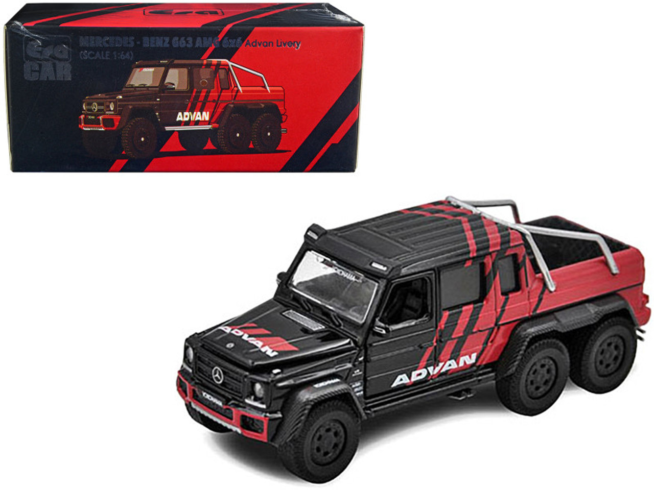 Mercedes-Benz G63 AMG 6×6 Pickup Truck Black and Red 