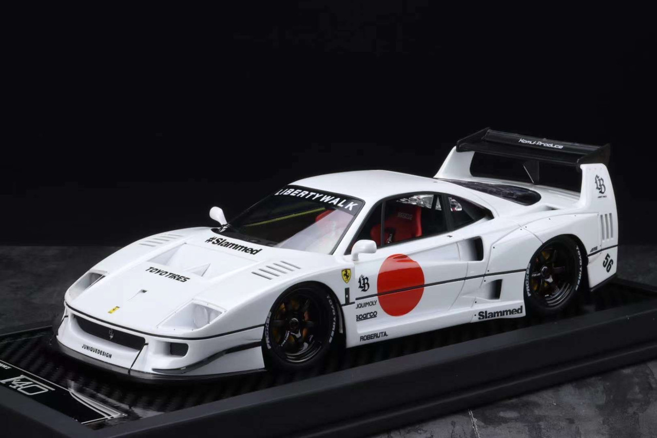 1/18 VIP Scale Models Ferrari F40 LB-Works Liberty Walk LBWK-F40 (White)  Resin Car Model Limited 99 Pieces