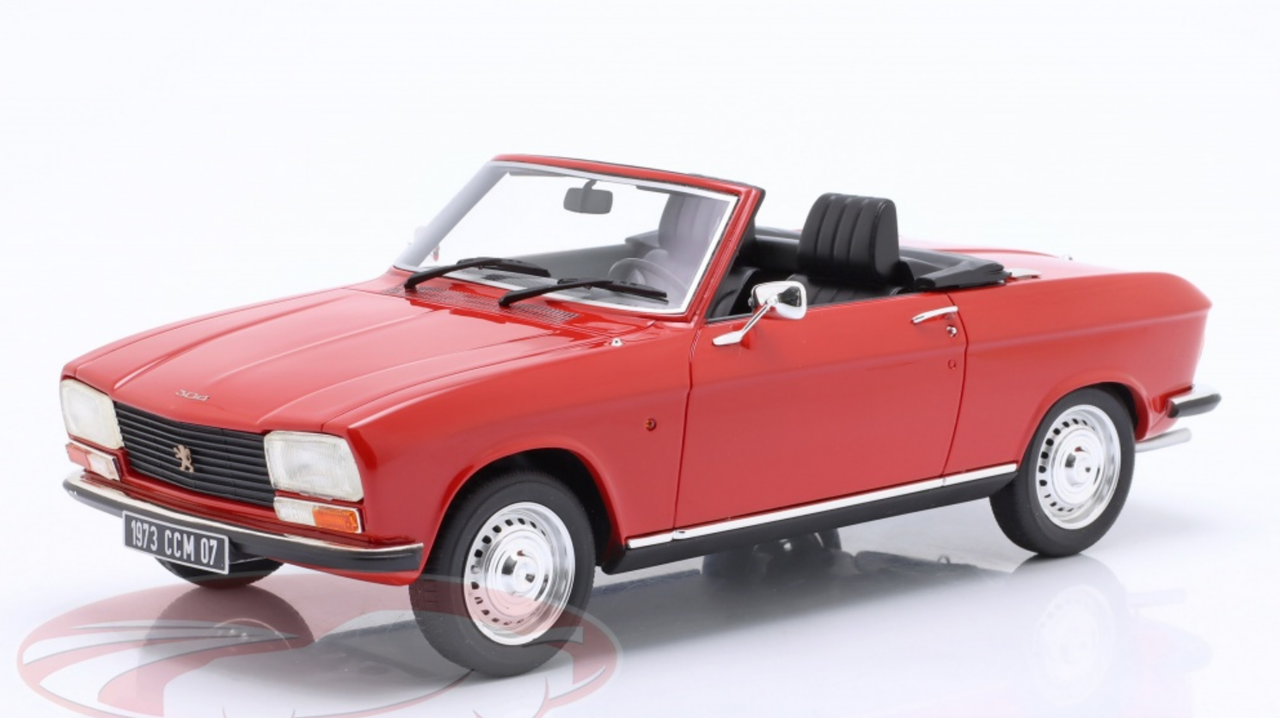 1/18 Cult Scale Models 1973 Peugeot 304 Convertible (Red Metallic) Car Model