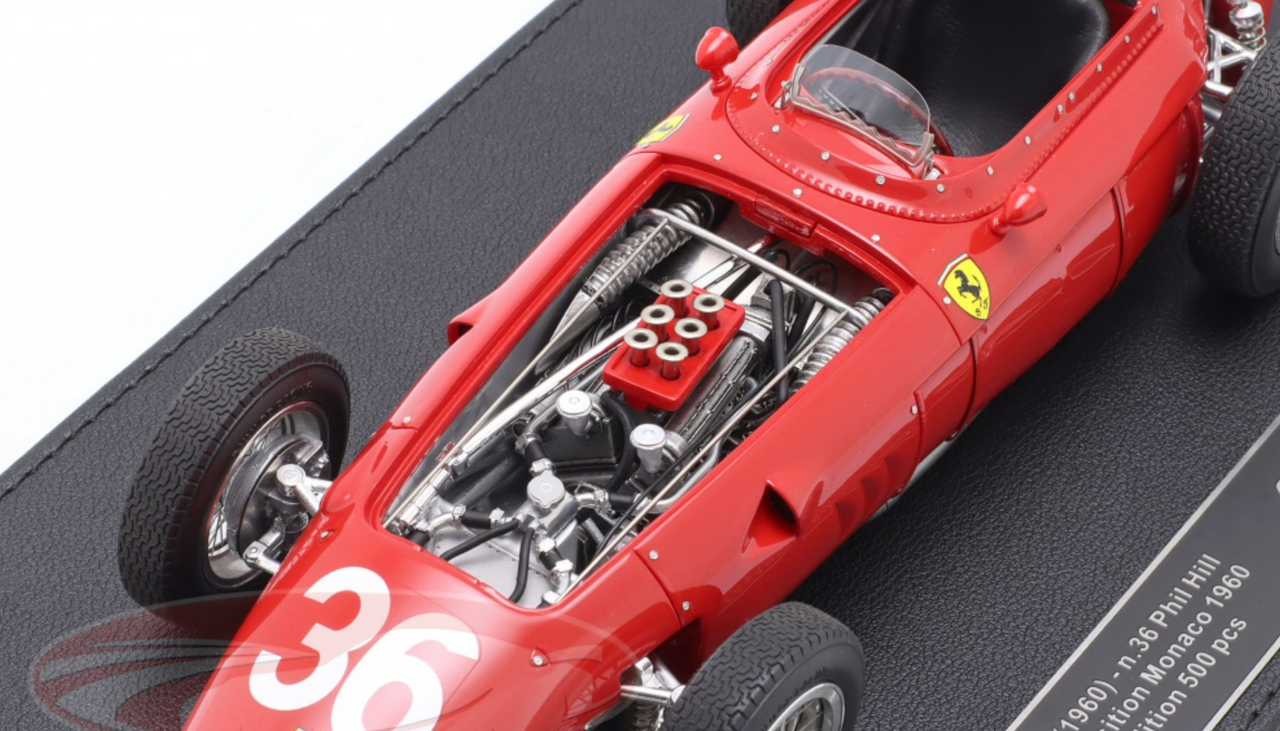 1/18 GP Replicas 1960 Formula 1 Phil Hill Ferrari Dino 246/256 F1 #36 3rd Monaco GP Car Model