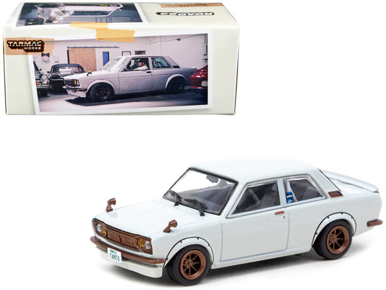 Datsun 510 White "Tanto by Daniel Wu" Limited Edition to 3552 pieces Worldwide "Road64" Series 1/64 Diecast Model Car by Tarmac Works