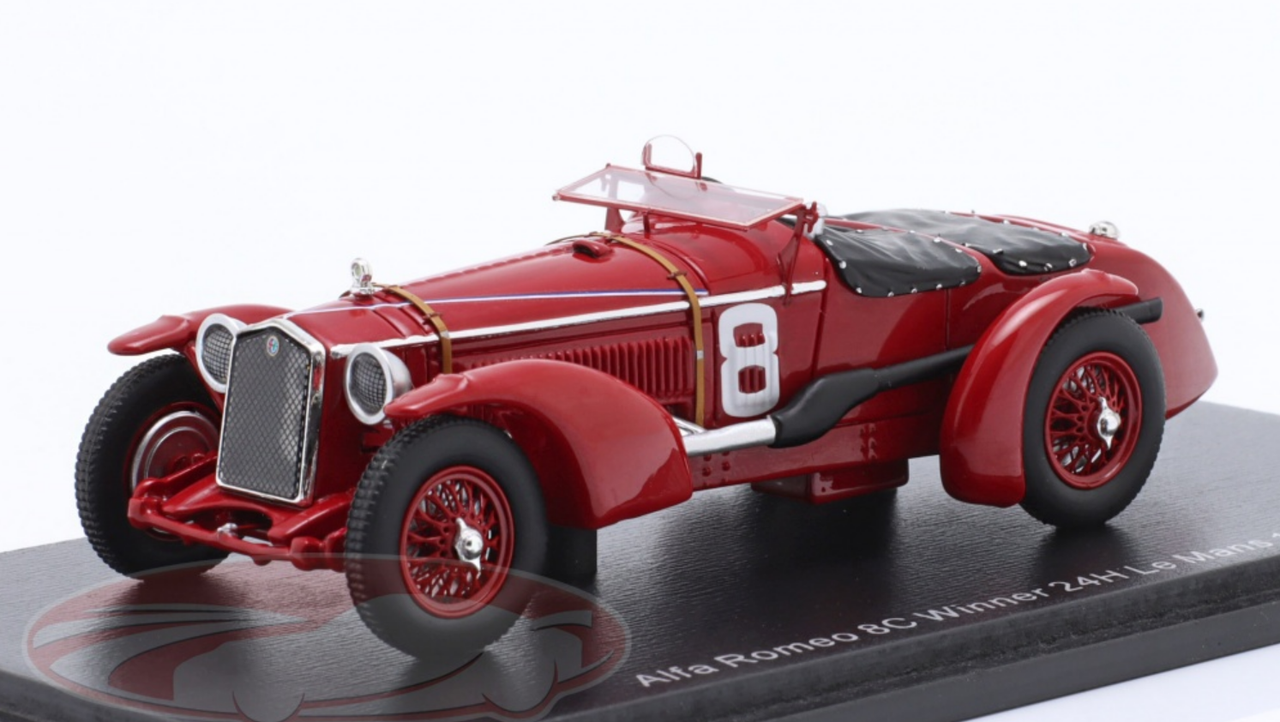 1/43 Spark 1932 Alfa Romeo 8C 2300 MM #8 Winner 24h LeMans R. Sommer Raymond Sommer, Luigi Chinetti Car Model