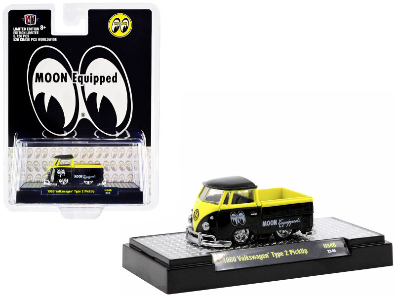 1960 Volkswagen Type 2 Pickup Truck Black and Bright Yellow