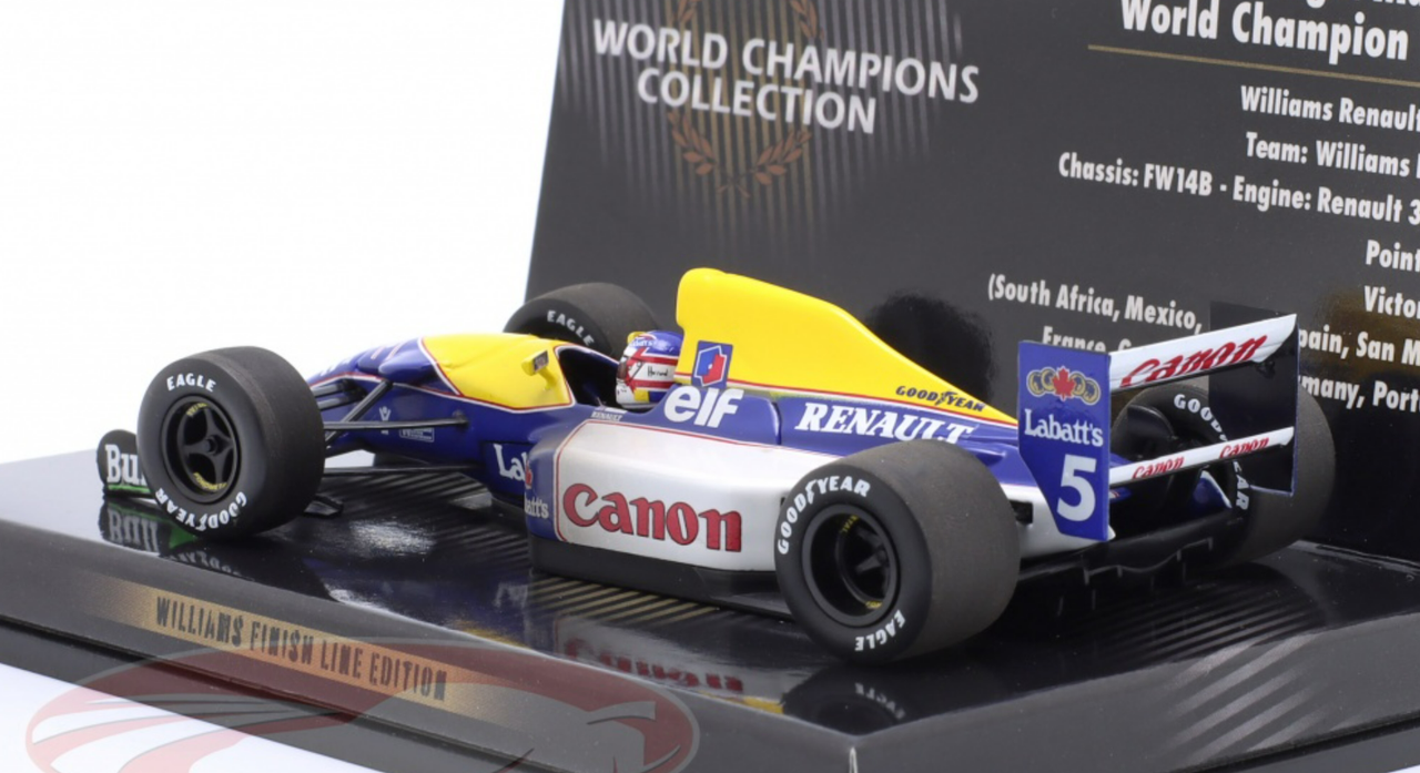 ミニチャンプス 1/18 ウィリアムズ FW14B チャンピオン N.マンセル-