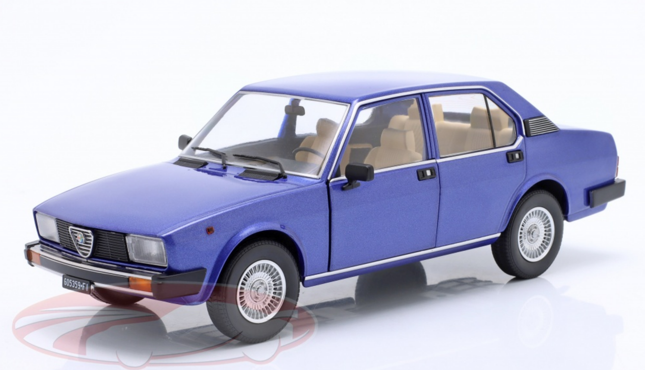 1/18 Mitica 1978 Alfa Romeo Alfetta Berlina 2000L (Blue Metallic) Car Model