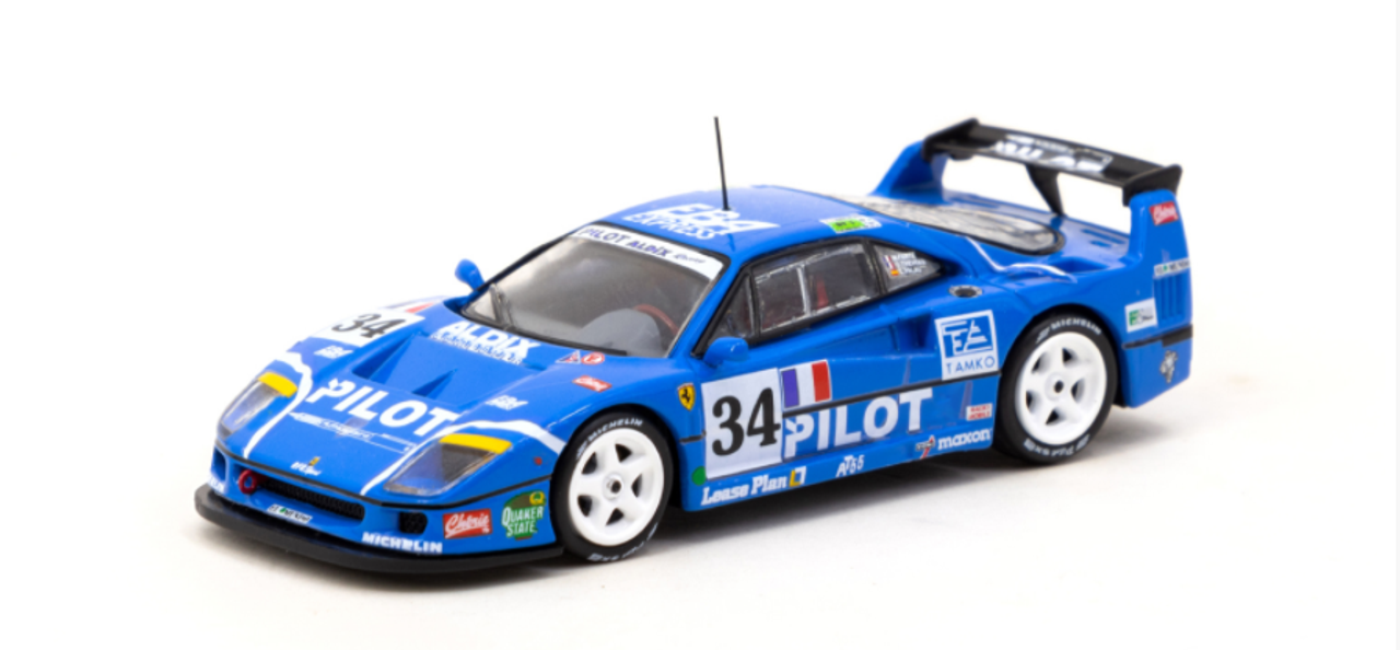 1/64 Tarmac Works Ferrari F40 LM 24h of Le Mans 1995 Diecast Car Model