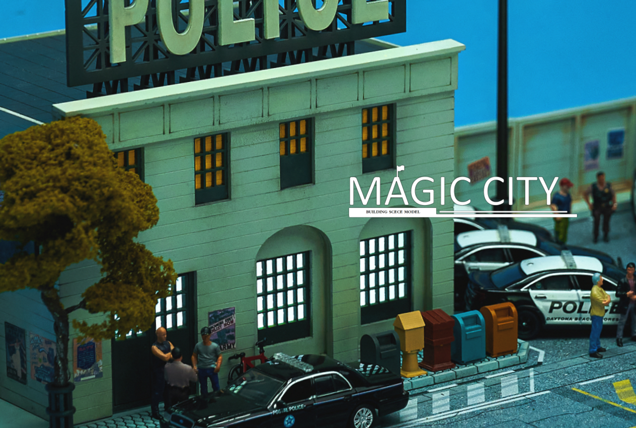 1/64 Magic City American Bank & AAMCO Car Care Center Diorama Center (car models & figures NOT included)