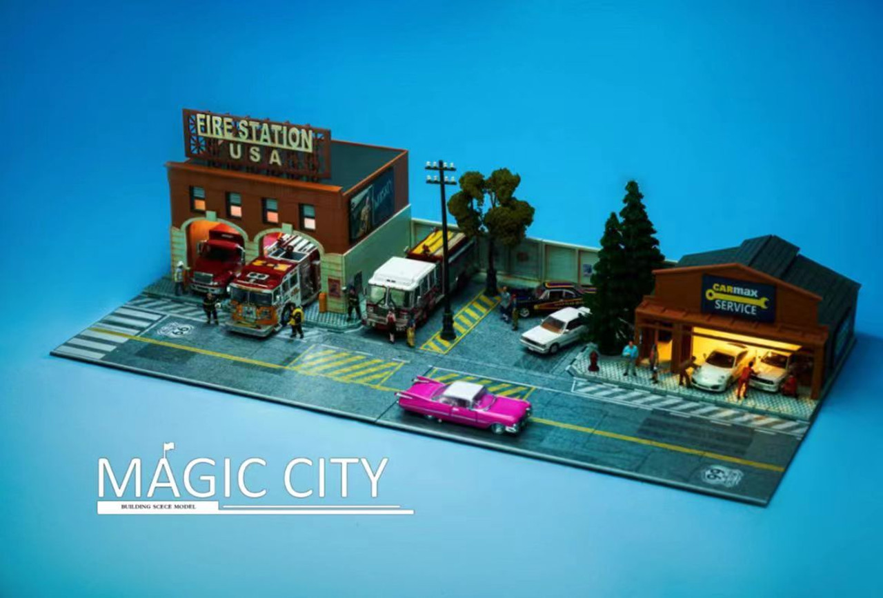 1/64 Magic City US Fire Station & Carmax Service Center