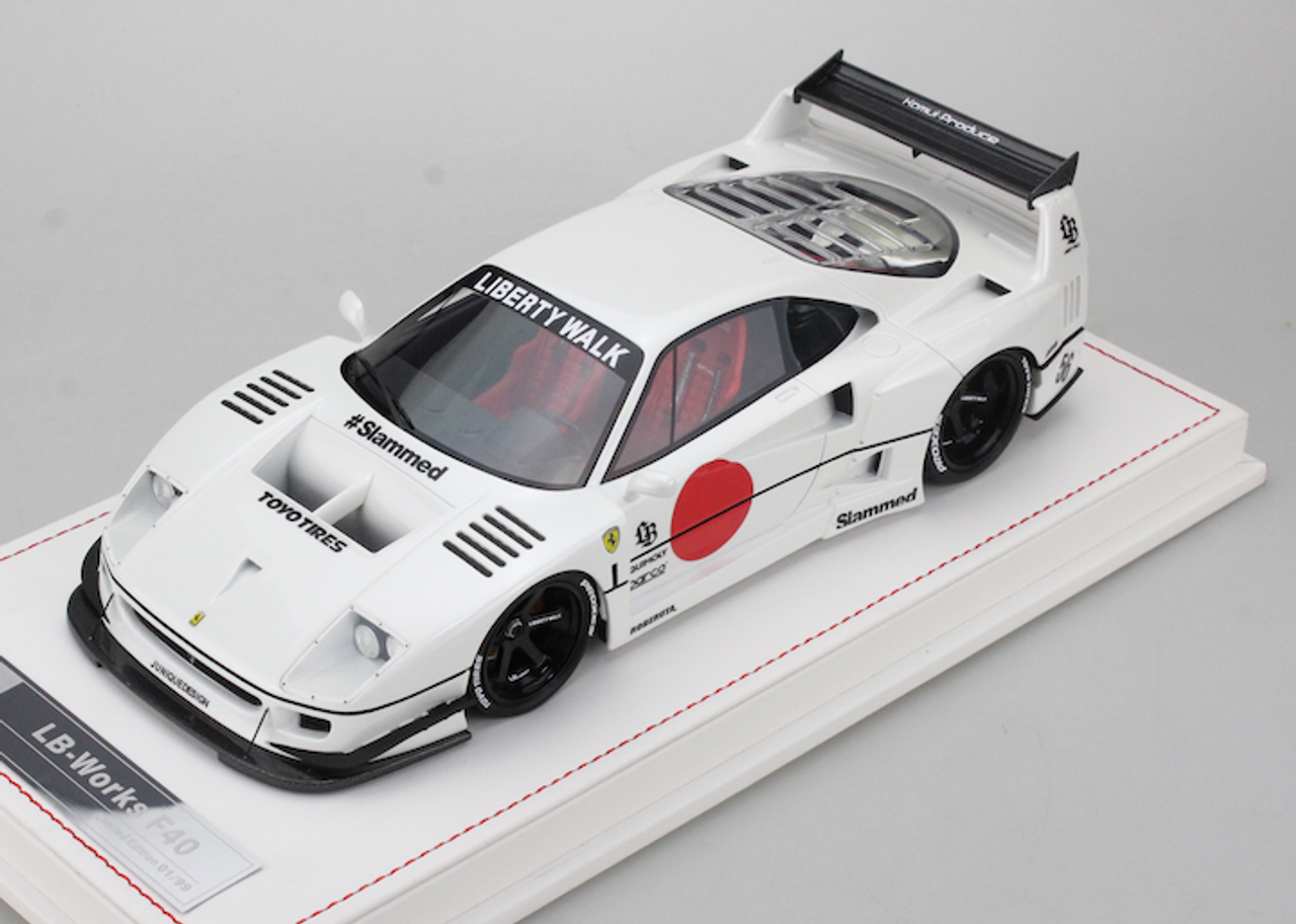 1/18 Ivy Ferrari F40 LB-Works Liberty Walk LBWK-F40 (Pearl White) Resin Car  Model Limited 99 Pieces