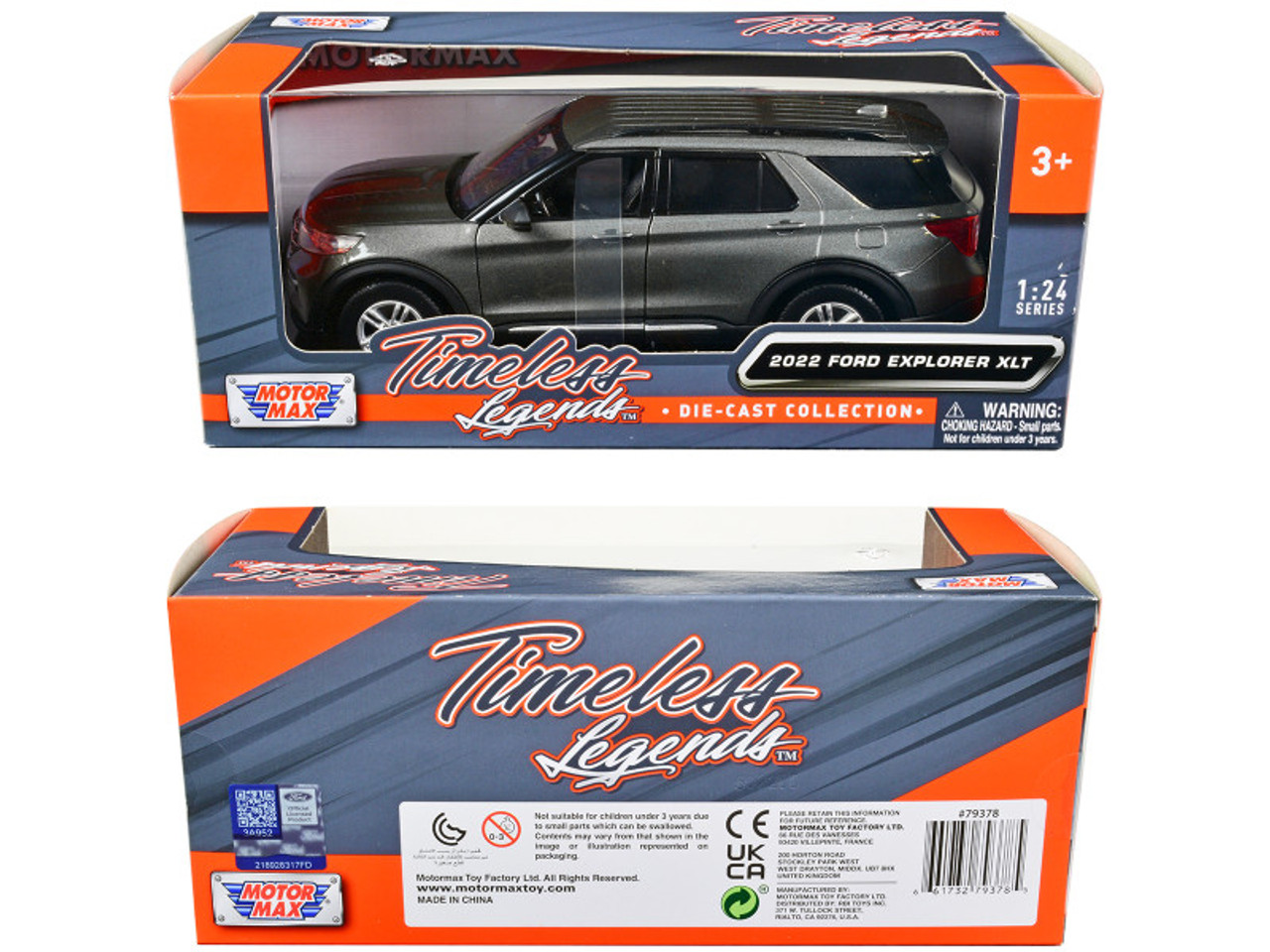 1/24 Motormax 2022 Ford Explorer XLT (Gray Metallic) Diecast Car Model 1/24 Motormax 2022 Ford Explorer XLT (Gray Metallic) Diecast Car Model
