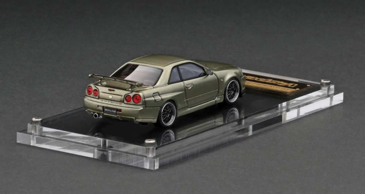 1/64 Ignition Model Nissan Skyline GT-R V-spec Ⅱ(R34) Millennium Jade Resin Car Model