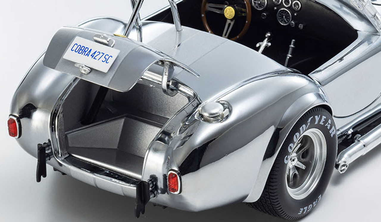 1/18 Kyosho Scale Shelby Cobra 427 S/C (Chrome Silver) Diecast Car Model Limited 100 Piieces