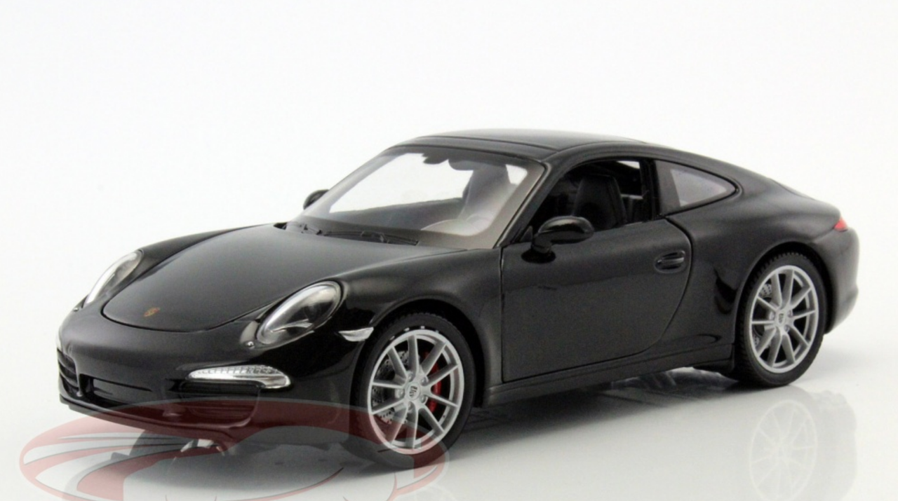 WELLY ポルシェ911(991)カレラS 1/24 Welly Porsche 911 (991) Carrera S (Black) Diecast Car