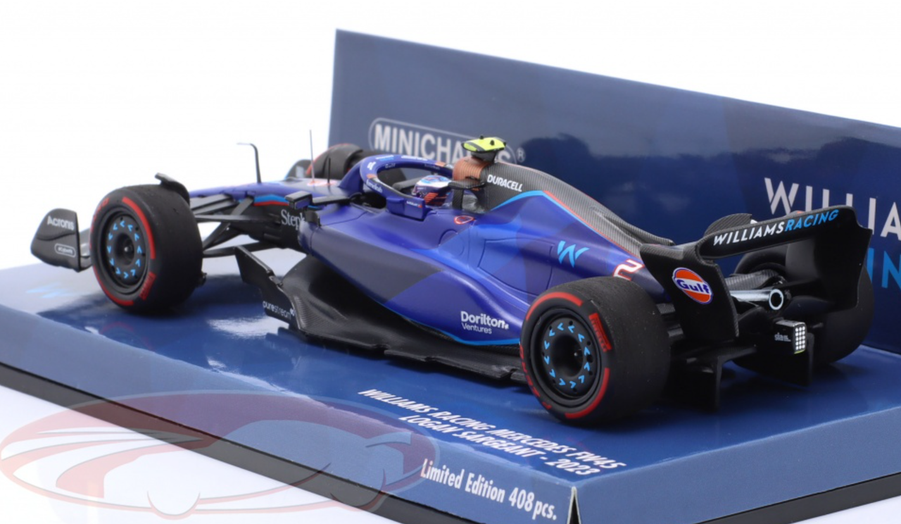 1/43 Minichamps 2023 Formula 1 Logan Sargeant Williams FW45 #2 Car Model